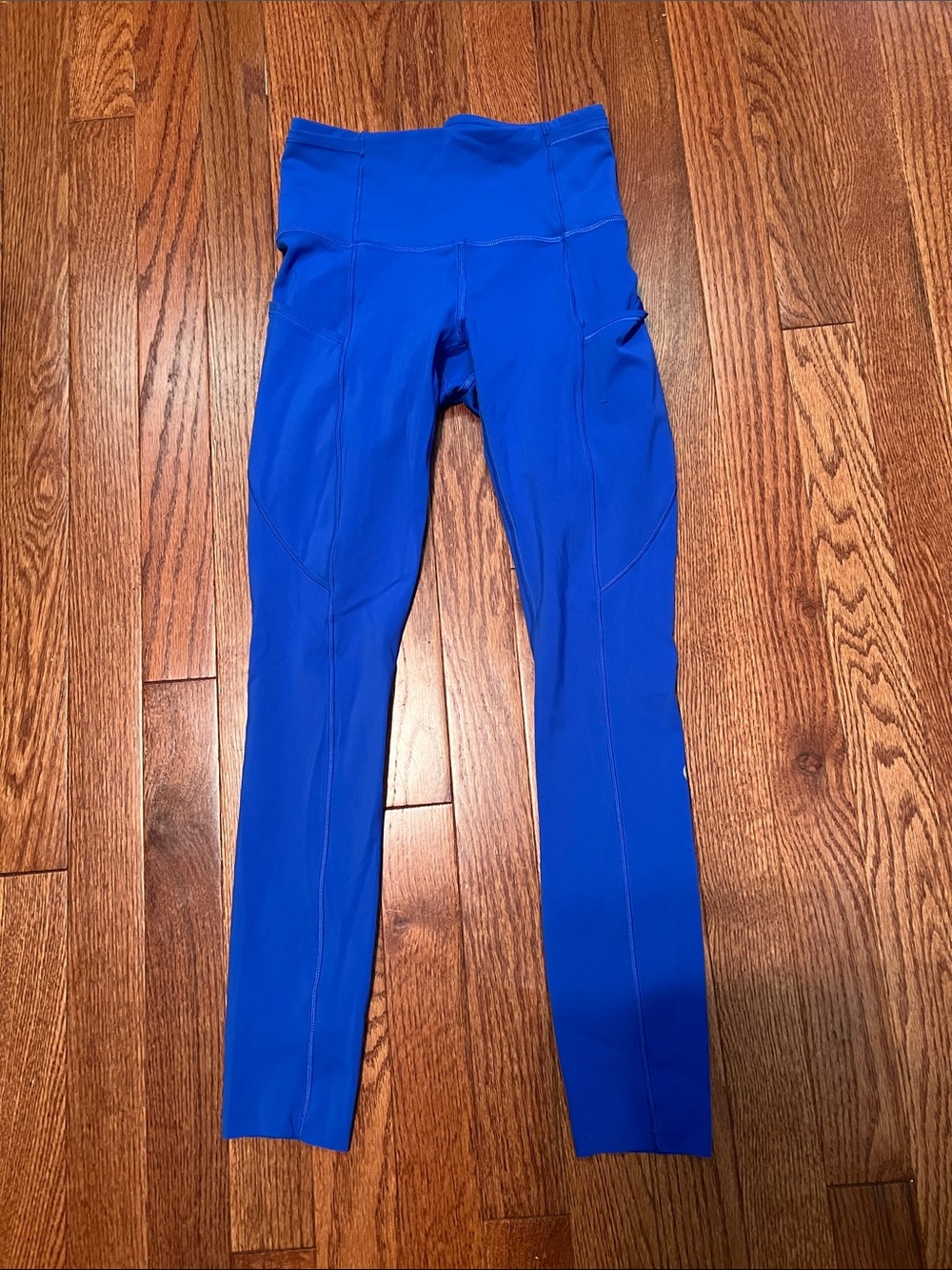 Lululemon Bright  Blue High-Waist Athletic Leggings size 0 with pockets